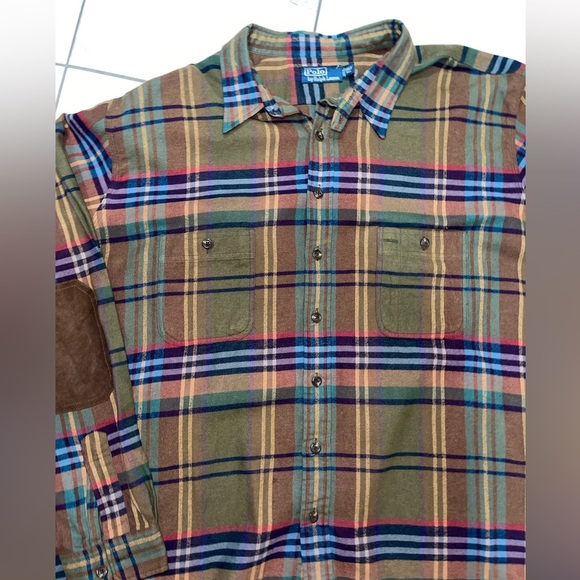 Polo Ralph Lauren Men’s Big and Tall Plaid Button Shirt - Picture 4 of 12